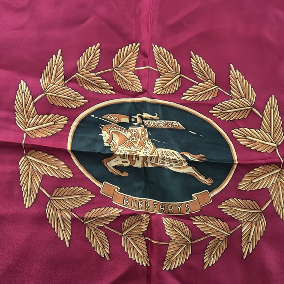BURBERRY Medal Motif Multicolor Silk Scarf - Picture 2 of 5